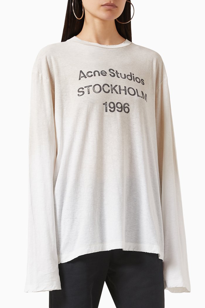 1996 Logo Stamp T-shirt in Cotton-blend, White