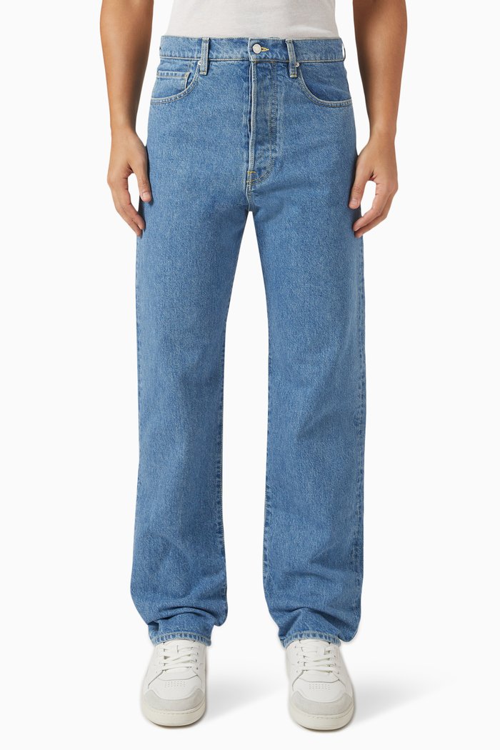 

Asagao Straight-Fit Jeans in Cotton Denim, Blue