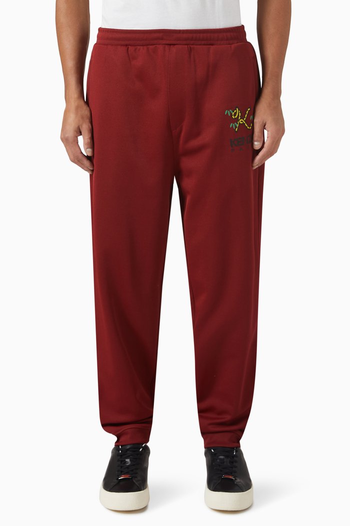 Logo Joggers in Interlock Pique, Red