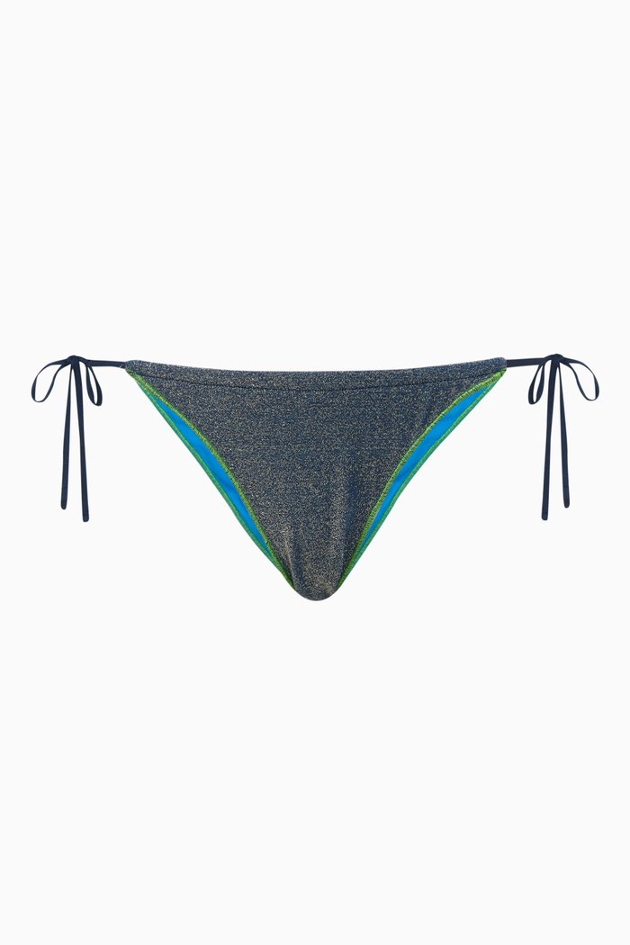 

Royalty Self-tie Bikini Briefs in Lycra, Blue