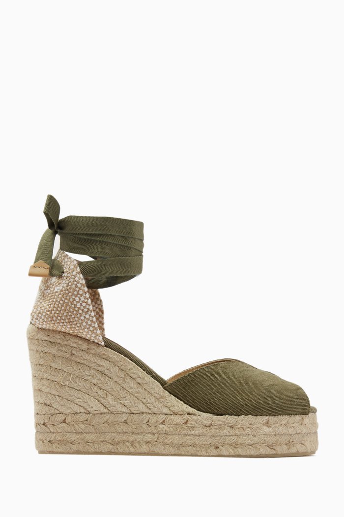 

Bilina 107 Espadrilles Wedges in Linen, Green