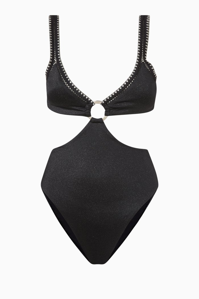 

Skylights Cut-out One-piece Swimsuit in Lycra, Black