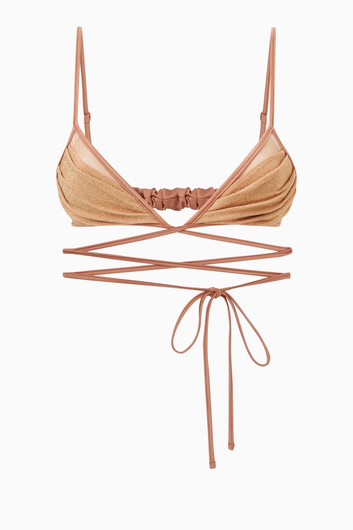 

Goddess Swan Bikini Top in Lycra, Neutral