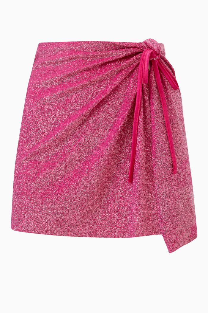 Brillante Mini Skirt in Lycra, Pink