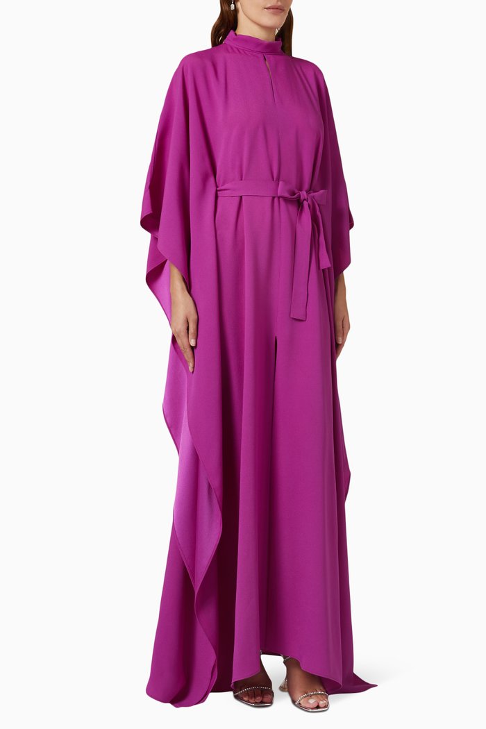 

Mrs Hall Kaftan Dress in Acetate-blend, Pink