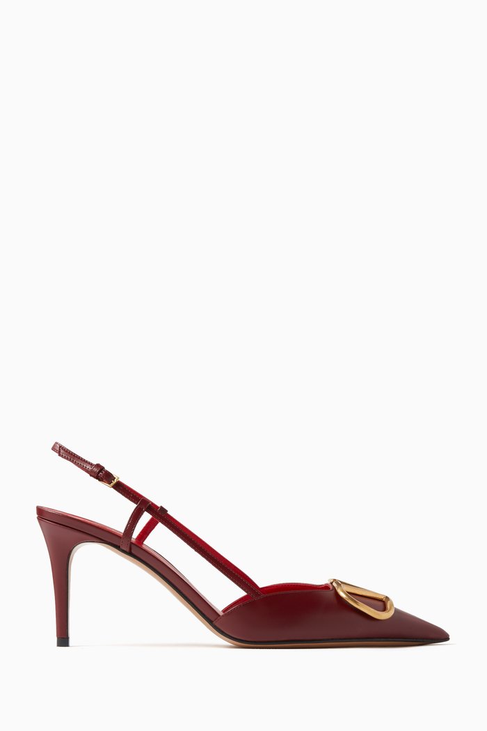 

Valentino Garavani VLOGO Signature 80 Slingback Pumps in Calfskin, Red