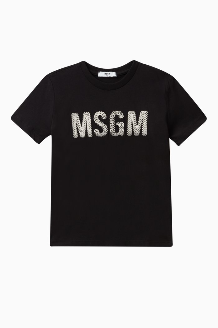 Logo T-shirt in Cotton Jersey, Black