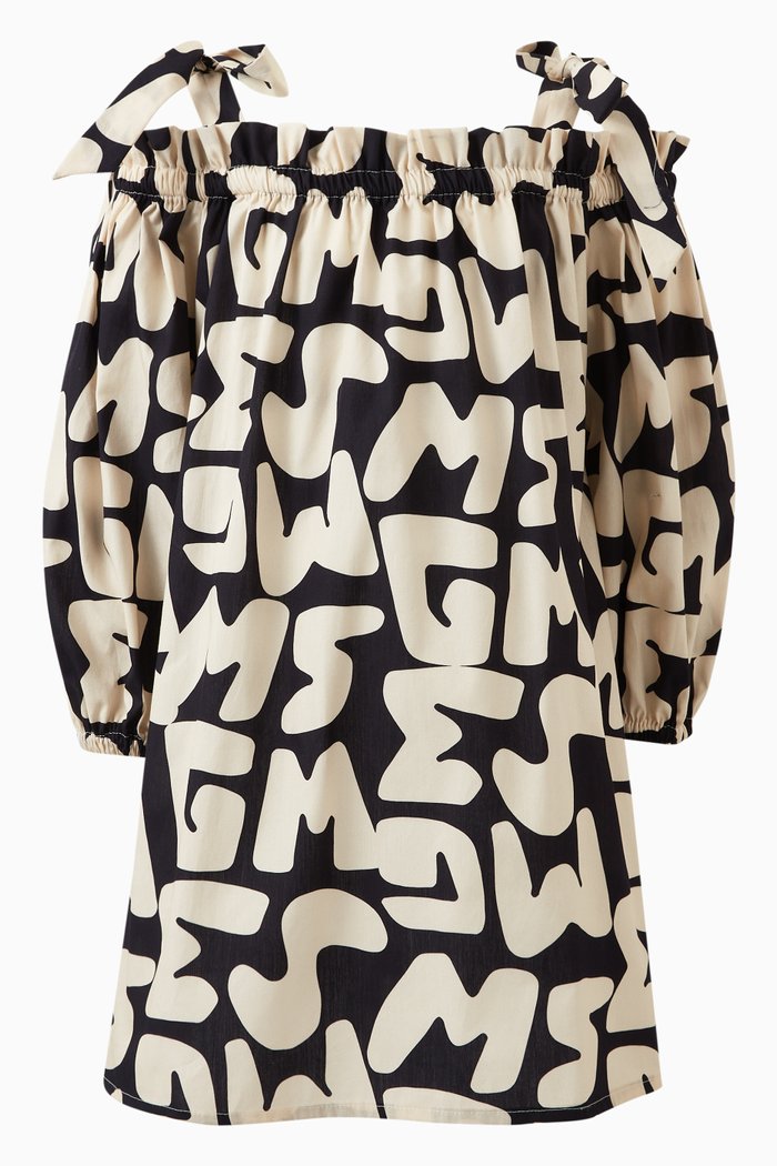 

Logo-print Dress in Cotton, Multicolour