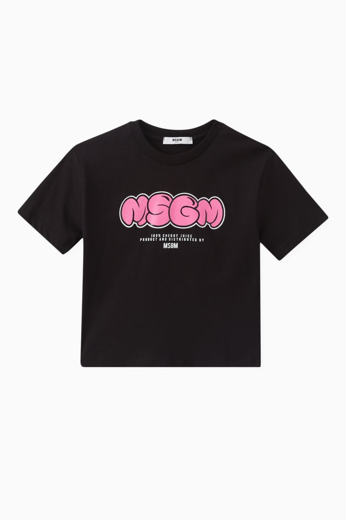 Graphic Logo T-shirt in Cotton, Black