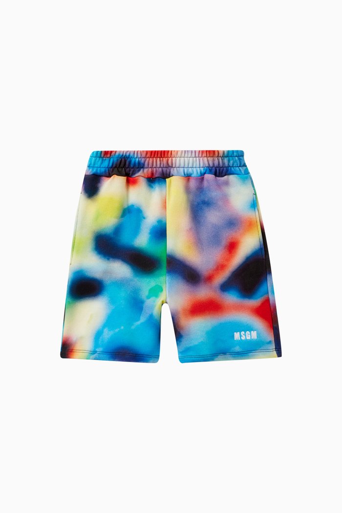 

Mixed Colour Logo Shorts in Cotton Jersey, Multicolour
