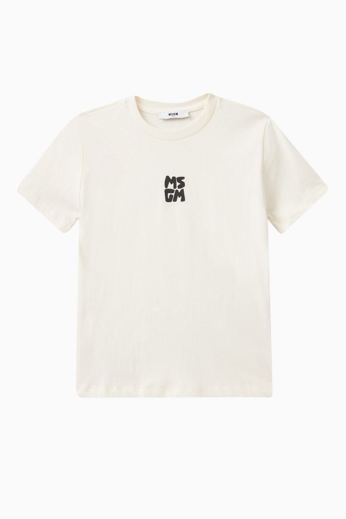Logo T-shirt in Cotton Jersey, Neutral