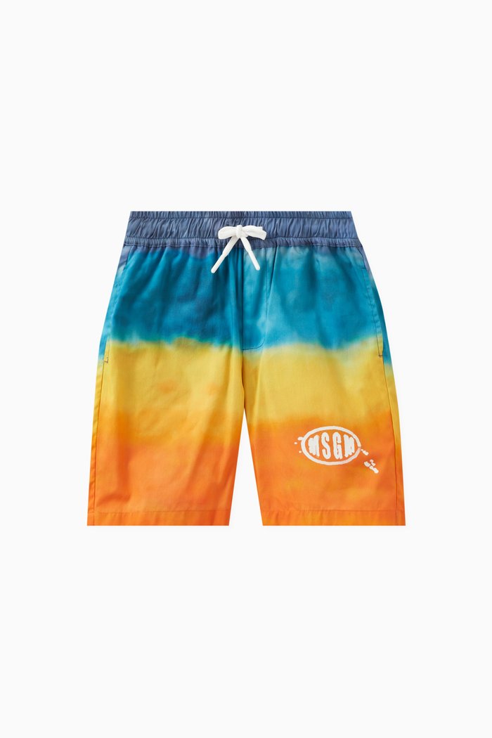 

Ombre Tie-dye print Bermuda Shorts in Cotton, Multicolour