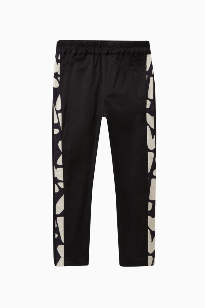 

Striped Pants in Cotton, Black