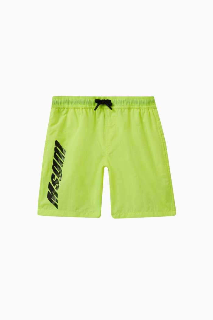 

Logo Swim Shorts in Polyamide, Yellow