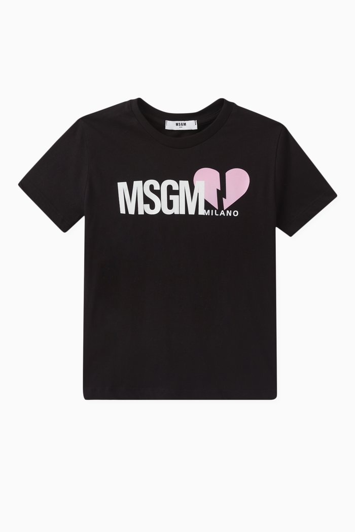

Logo Print T-shirt in Cotton, Black