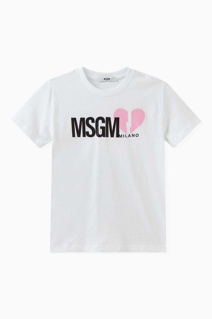 

Logo Print T-shirt in Cotton, White