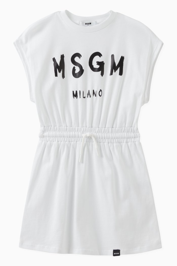

Logo T-shirt Dress in Cotton, White