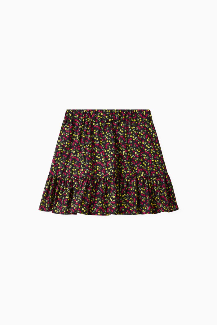 

Frilled Cherry Skirt in Cotton, Multicolour