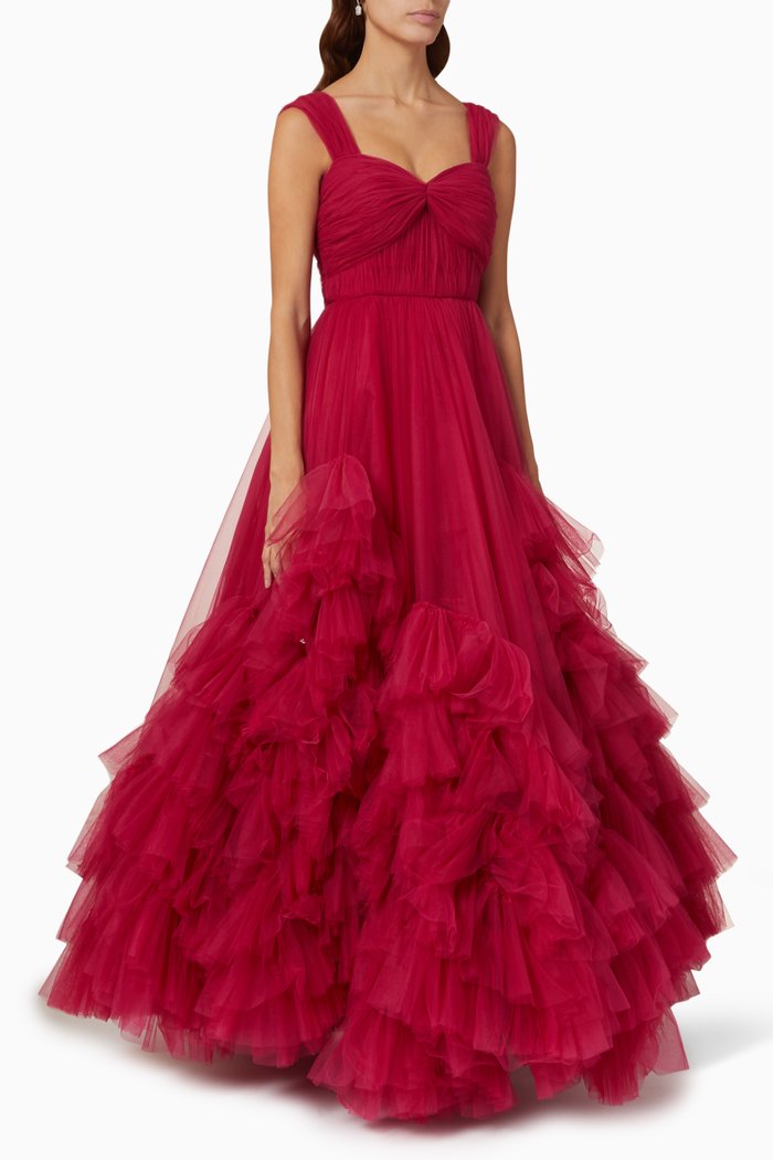

Kylie Ruffled Gown, Pink