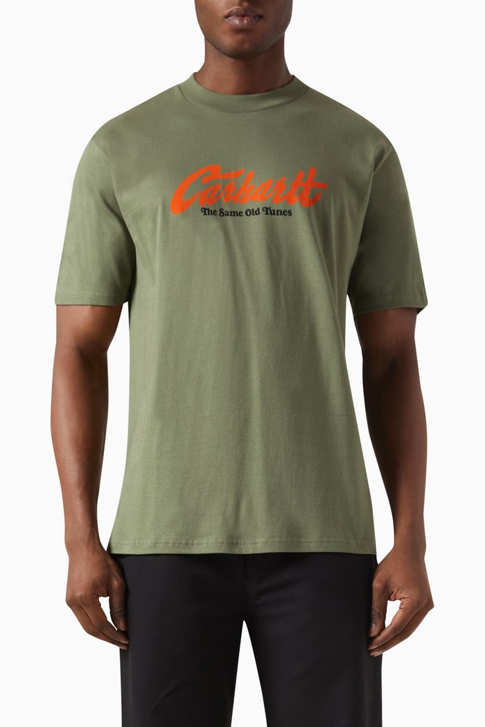 

Old Tunes T-shirt in Organic Cotton, Green