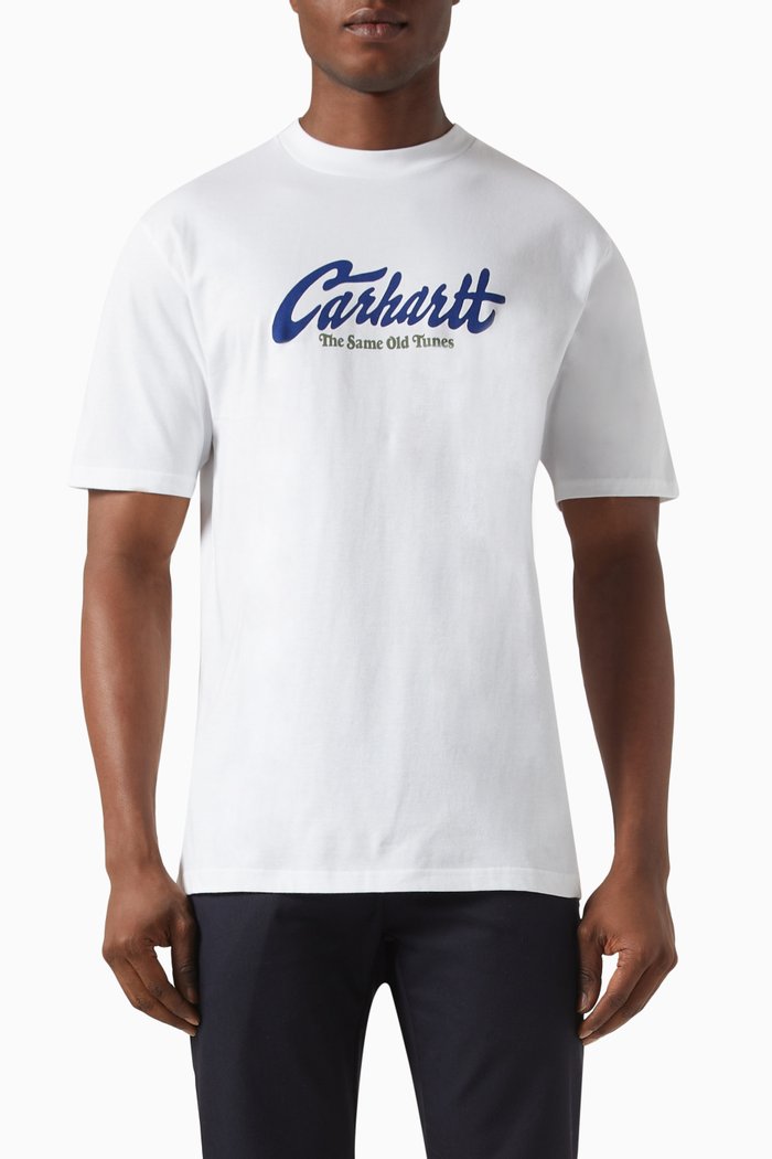 

Old Tunes T-shirt in Organic Cotton, White