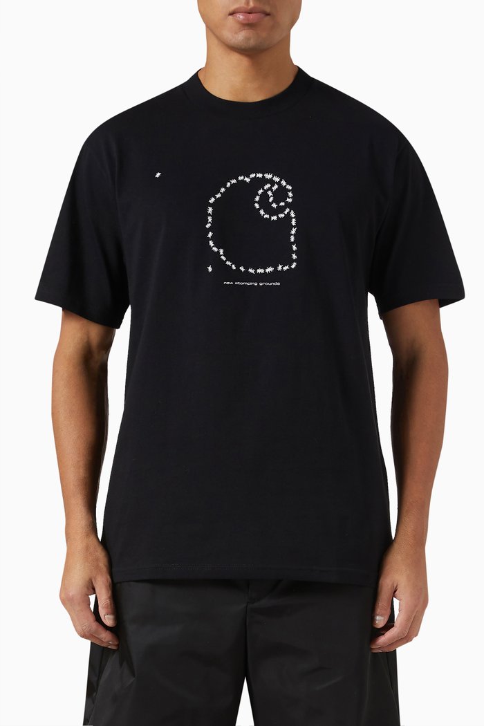 

Stomping Grounds T-shirt in Cotton, Black