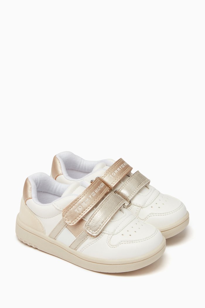 

Logo Velcro Sneakers in Leather, Multicolour