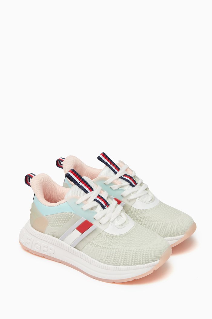 

Flag Low Cut Lace Up Sneakers, Multicolour