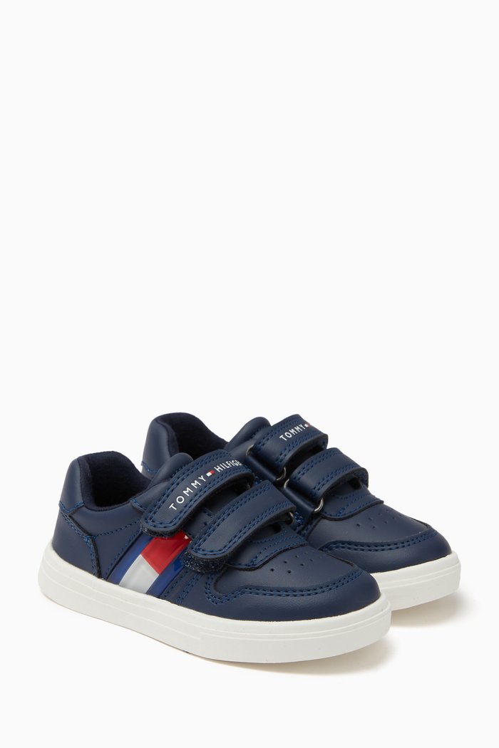 TH Flag Sneakers in Leather, Blue