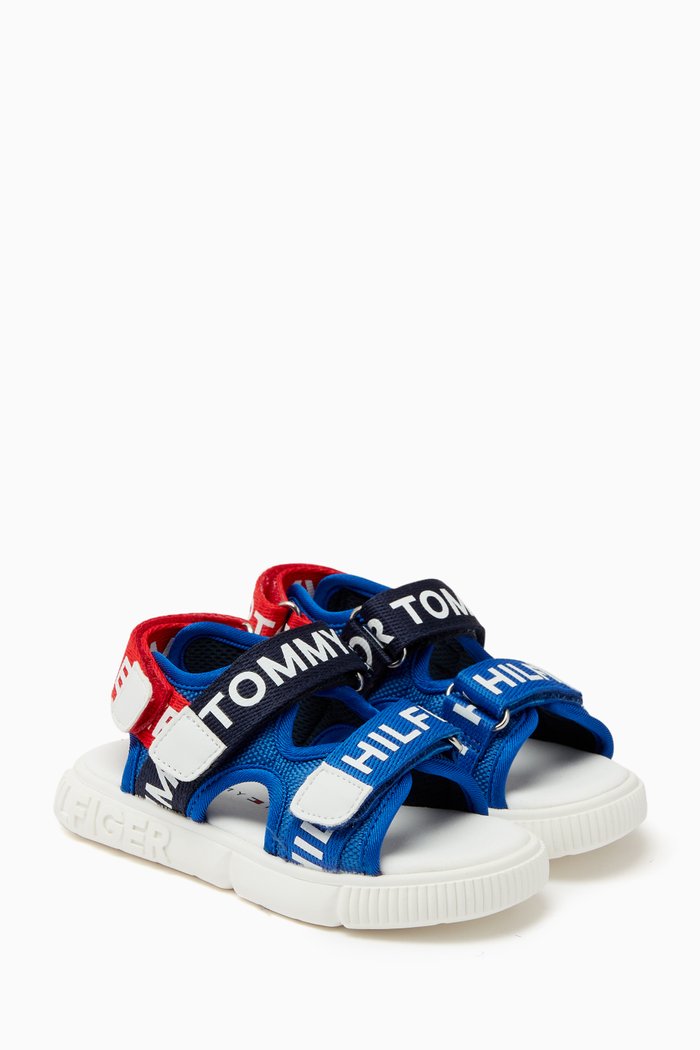 

Logo Velcro Sandals, Blue