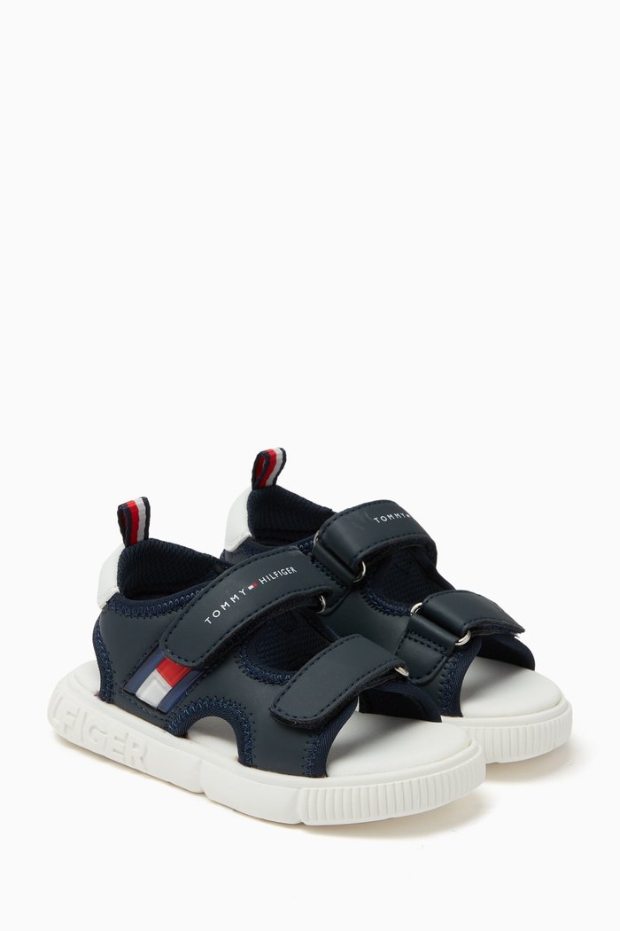 

Logo Flag Sandals, Blue