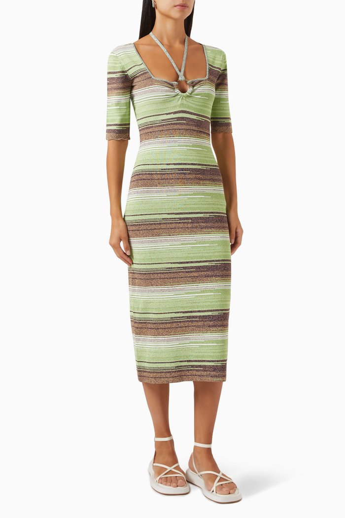 

Kante Midi Dress in Stretch Viscose-blend Knit, Multicolour