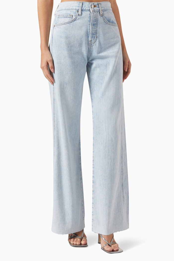 

Taylor High-rise Wide-leg Jeans in Stretch Cotton, Blue