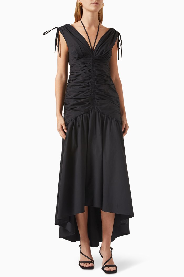 

Perrin Maxi Dress in Cotton, Black