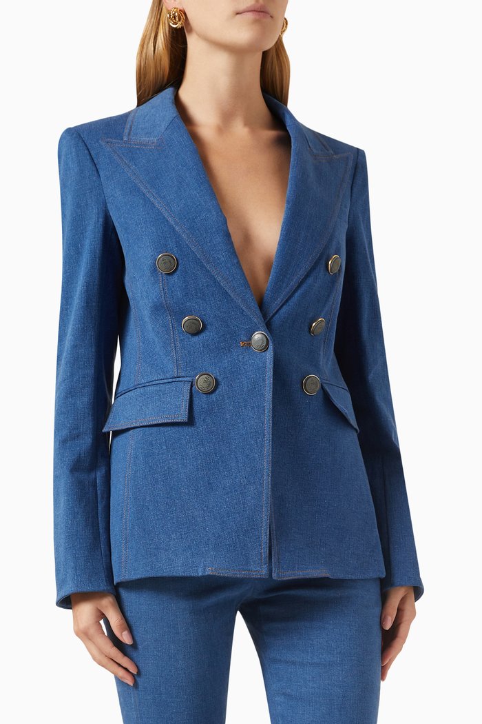 

Naira Dickey Jacket in Cotton, Blue