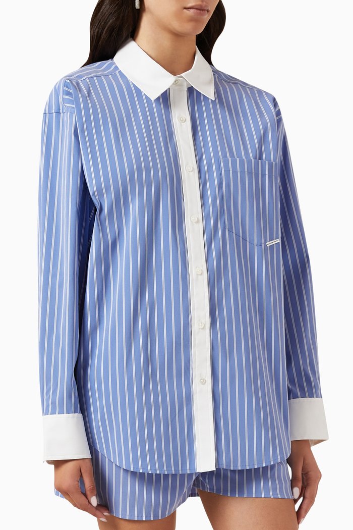 

Button-down Shirt in Poplin, Blue