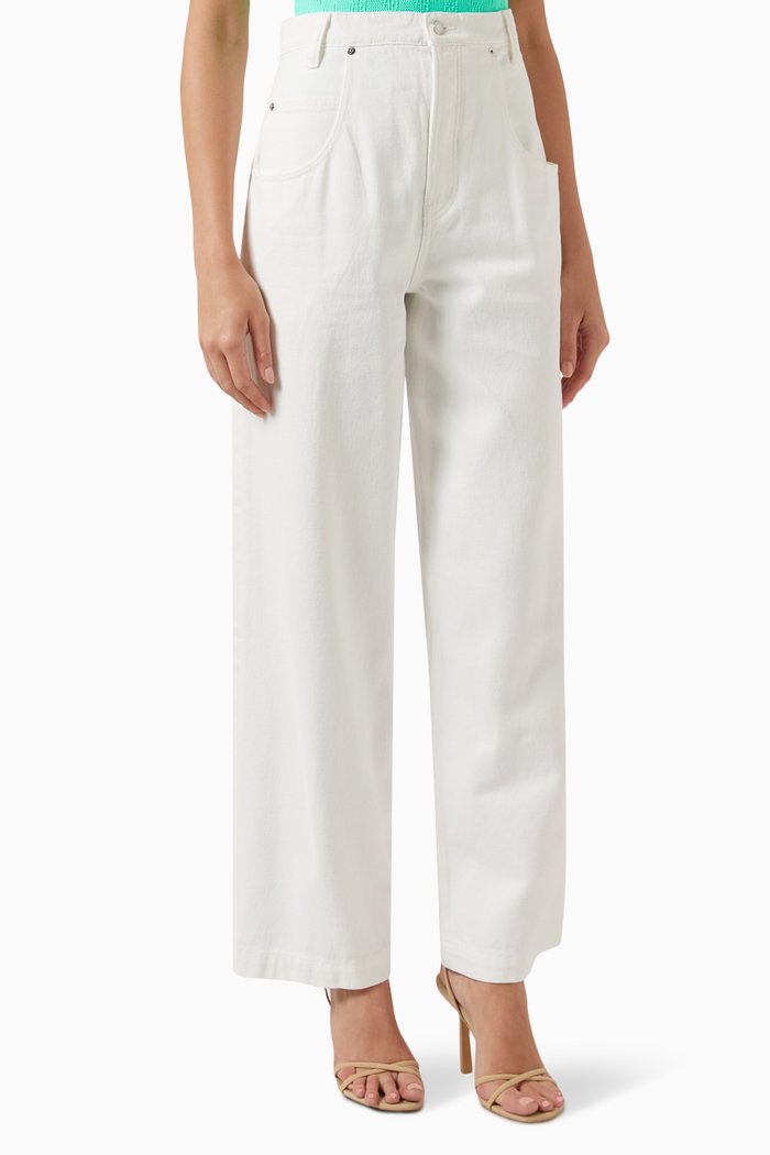 

Wide-leg Jeans in Denim, White