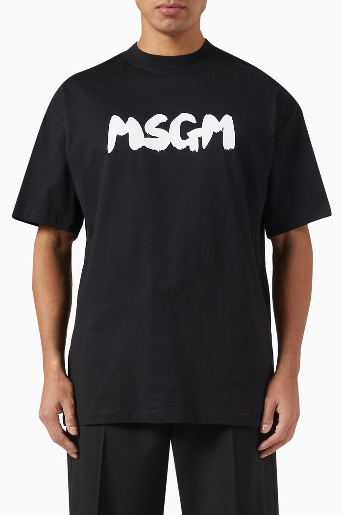 Logo T-shirt in Cotton, Black