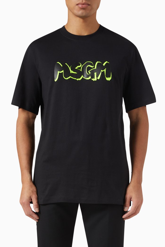 Logo T-shirt in Cotton, Black