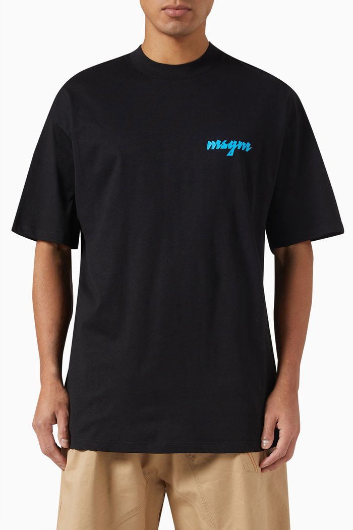 Logo T-shirt in Cotton, Black