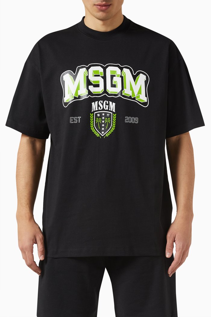 

Logo T-shirt in Cotton Jersey, Black