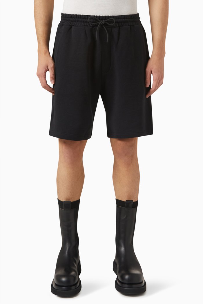 

Bermuda Shorts in Cotton Jersey, Black