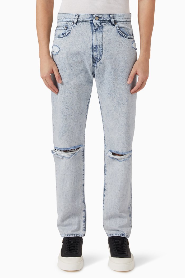 

Straight Leg Jeans in Denim, Blue