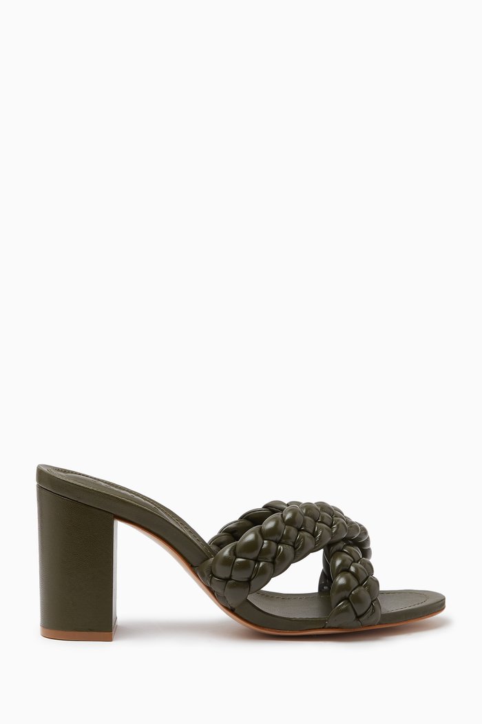 

Cicely Block Mules in Nappa, Green