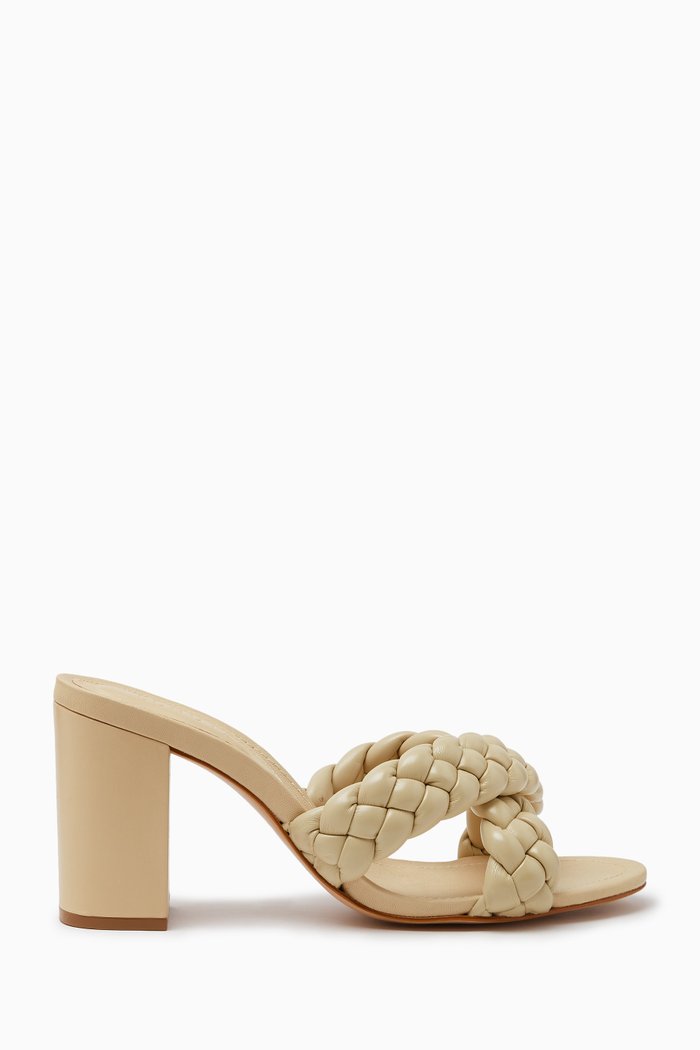 

Cicely Block Mules in Nappa, Neutral