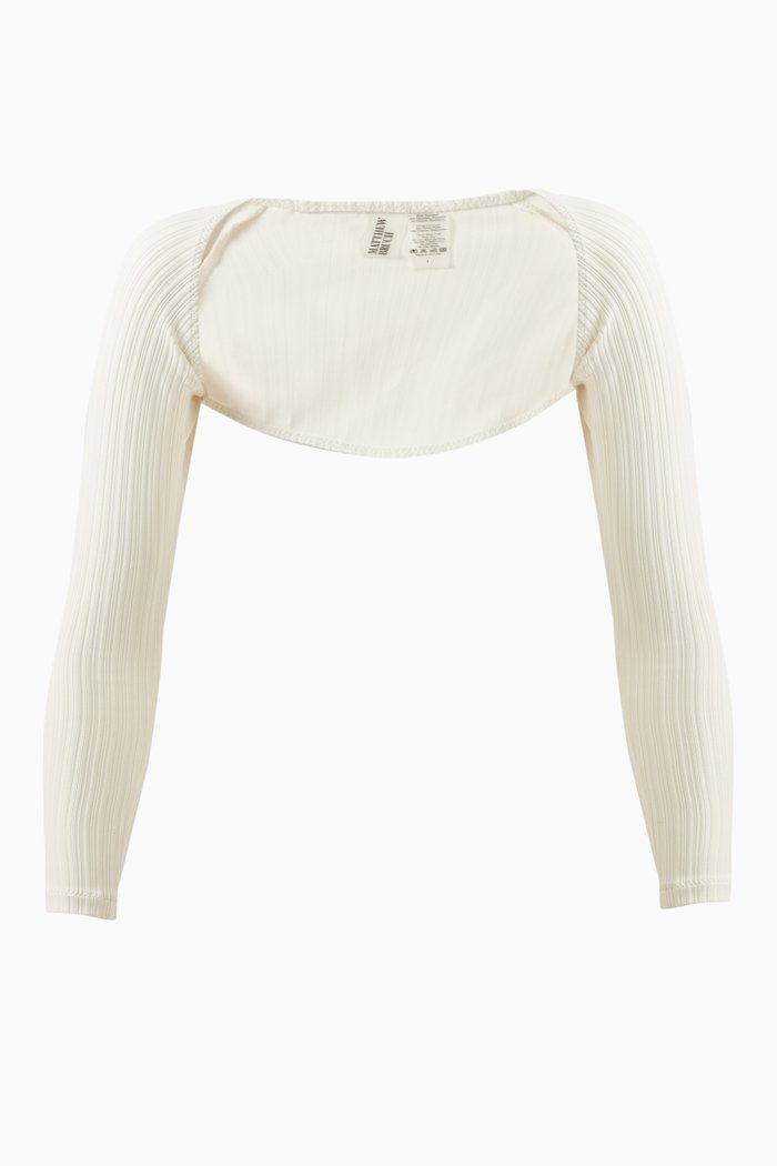 

Swim Shrug in Rib Knit, Neutral