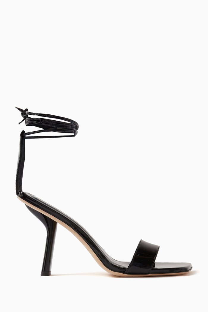 

Devon 100 Lace-up Sandals in Leather, Black