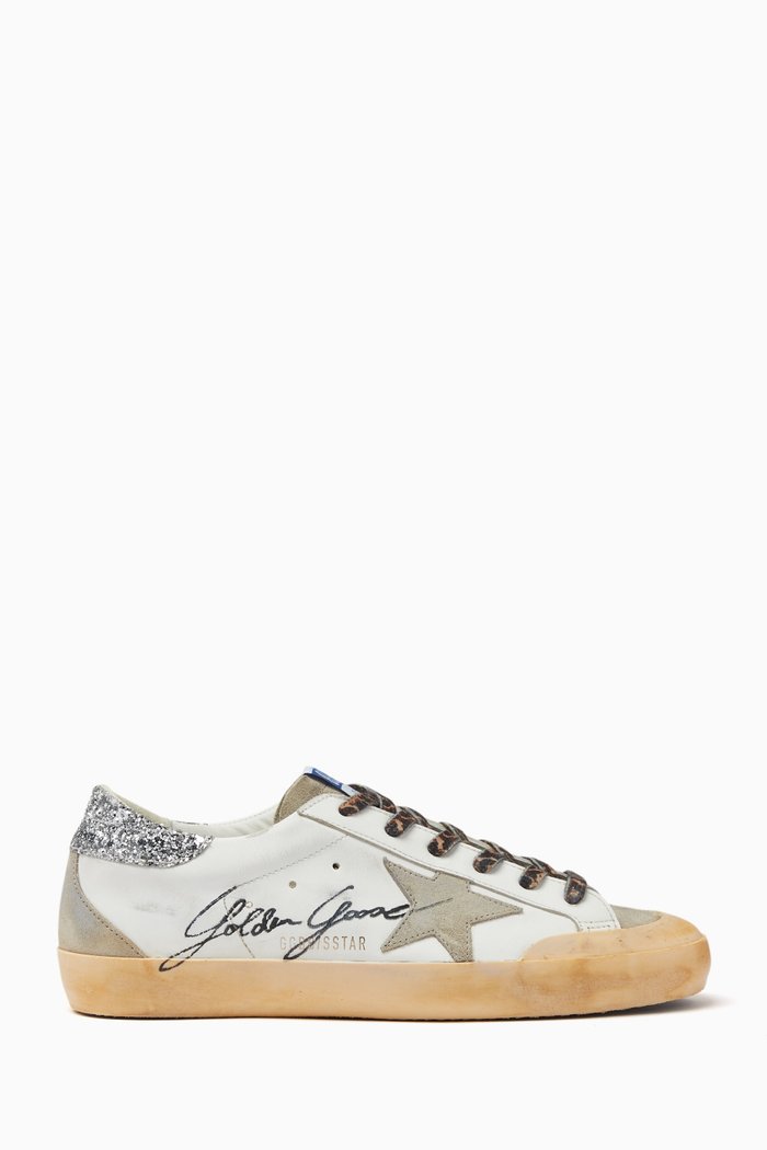 

Super-Star Sneakers in Leather, Silver