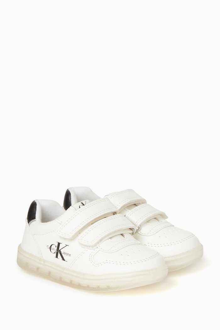 

Velcro Sneakers in Recycled Leather, White