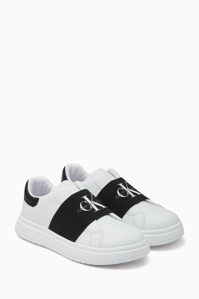 

Logo Band Sneakers in Leather, White